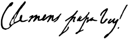 Signature de Clément VIII