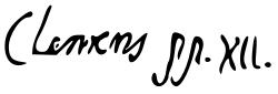 Signature de Clément XII