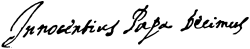 Signature de Innocent X