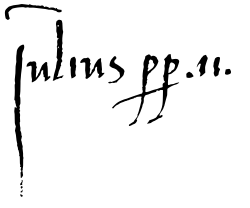 Signature de Jules II