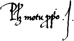 Signature de Paul IV