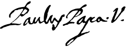 Signature de Paul V
