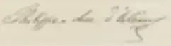 Signature de Philippe d’Orléans