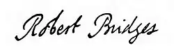 signature de Robert Bridges