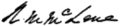 Signature de Robert Milligan McLane