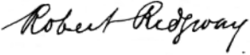 signature de Robert Ridgway