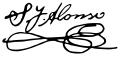 Signature de Severo Fernández Alonso Caballero