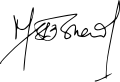Signature de Shehbaz Sharifشہباز شریف