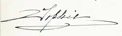 Signature de Sophie de Prusse(de) Sophie von Preußen(el) Σοφία της Πρωσίας