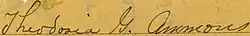 signature de Theodosia Grace Ammons