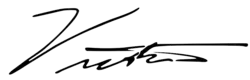 Signature de Victoria de Suède