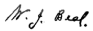 signature de William James Beal