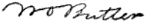 signature de William Orlando Butler