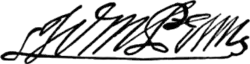 signature de William Penn (amiral)