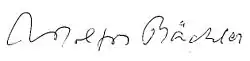 signature de Wolfgang Bächler