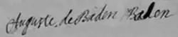 signature d'Auguste de Bade-Bade
