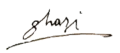 Signature de Ghazi  (ar) غازي ابن فيصل
