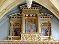 Retable de la Vierge, attique.