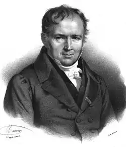 Portrait d'un homme de face en buste du début du XIXe siècle.
