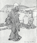 Simplicissimus, 9 avril 1906 : Der stolze Spanier: "Unsere neue Königin wechselt den Glauben wie 'n Hemd. Ich nich, ich wechsel' den Glauben nich' un's Hemd nich." (Le fier Espagnol : « Notre nouvelle reine change de foi comm' de chemise. Moi pas. Je n' change pas d' foi et pas d' chemise. »)