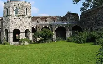Le lavatorium de l'ancienne abbaye Saint-Bavon, en Belgique (vue extérieure).
