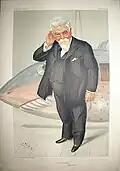 Sir Hiram Maxim (1840-1916) caricature de Espion pour Vanity Fair, 1904