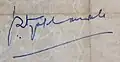 Signature de John Kotelawala(si) ශ්රිමත් ජෝන් ලයනල් කොතලාවල