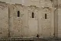 Colonnes originales d’un temple grec, intégrées dans un mur de la cathédrale de Syracuse.