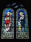 Vitrail de saint Nicolas, saint Vincent de Paul.