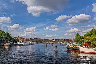 Ladugårdslandsviken, Skeppsholmen et Strandvägen.