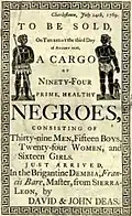 Affiche, Charleston (Caroline du Sud), 1769
