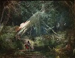 Chasse d'esclave dans les marais de Virginie, par Thomas Moran, 1862.