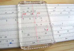Une règle à calcul