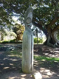 Tambour à fente du Vanuatu aux jardins botaniques royaux de Sydney
