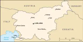 carte : Géographie de la Slovénie