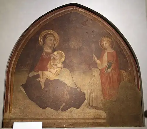 Lunette du XIVe&nbsp;siècle de la chapelle Della Pura.