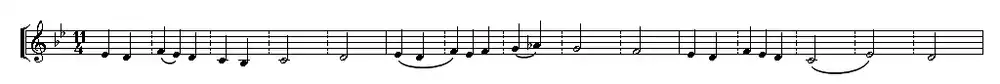 Ligne de chant à onze temps