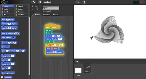 Interface utilisateur de Snap!
