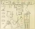 Dessin du relief de Snéfrou du Ouadi Maghara.
