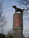 Œuvre d'art dans les environs d'Oost-Souburg (« Omnes res in vitae senestra videntur. B.E.E. fecit. »).