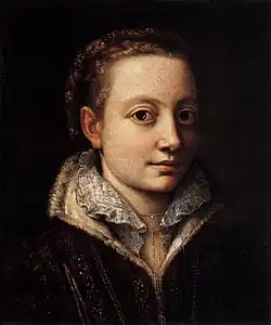 Portait de Minerva Anguissola, par Sofonisba Anguissola (deuxième moitié du XVIe&nbsp;siècle)