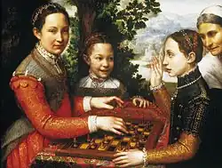 Partie d'échecs (1555), par Sofonisba Anguissola.