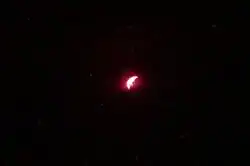 Éclipse partielle à New Delhi (Inde).