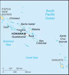 carte des Îles Salomon.