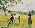 Paysage d'été avec une femme, date inconnue.