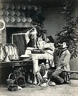 Mangeurs de macaroni, avant 1886.