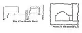 Plan de la grotte et d'une 2e petite grotte à côté.