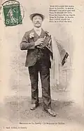 Tréal ː un sonneur vers 1920 (carte postale).