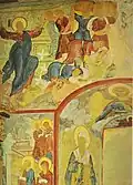 Expulsion des marchands du temple. Fragment de la peinture du mur sud.