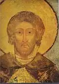 Michel&nbsp;III de Vladimir. Fragment de peinture d'une colonne.